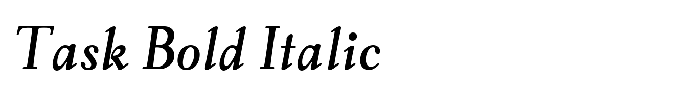 Task Bold Italic